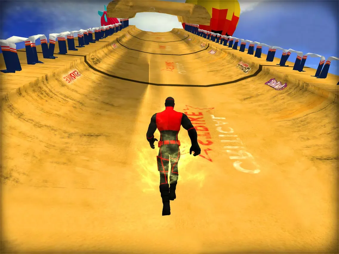 Capturas de tela do Super Speed Hero Mega Ramp iPad 