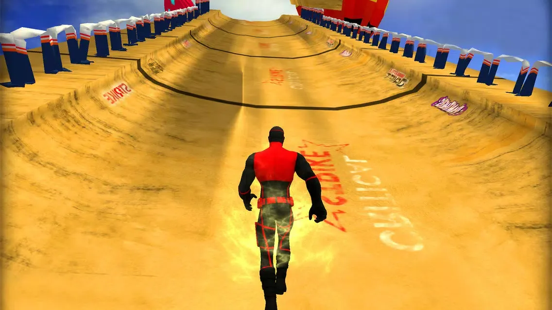 Capturas de tela do Super Speed Hero Mega Ramp