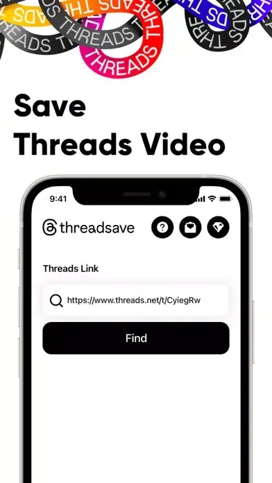 Threadsave Threads video saver سکرین شاٹس