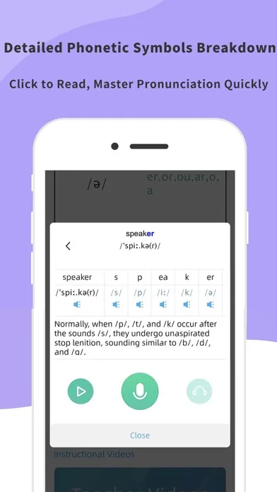 Capturas de pantalla de English Pronounce-Phonetics
