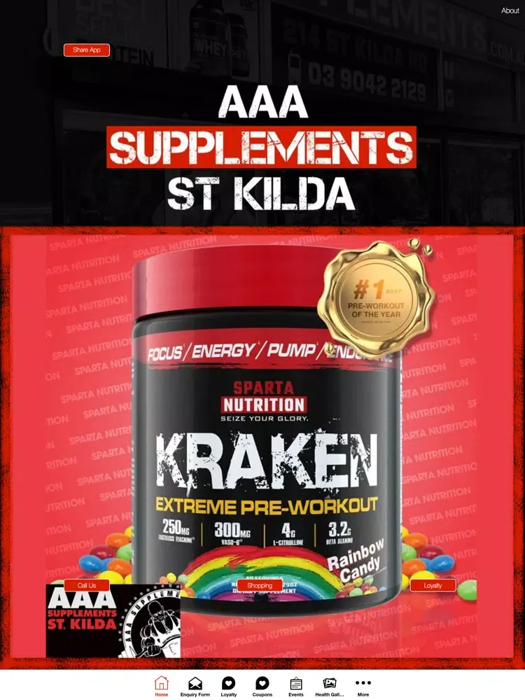 Tangkapan skrin AAA Supplements St Kilda iPad 