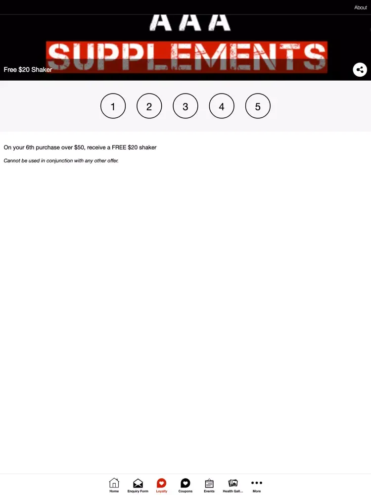 Tangkapan skrin AAA Supplements St Kilda iPad 