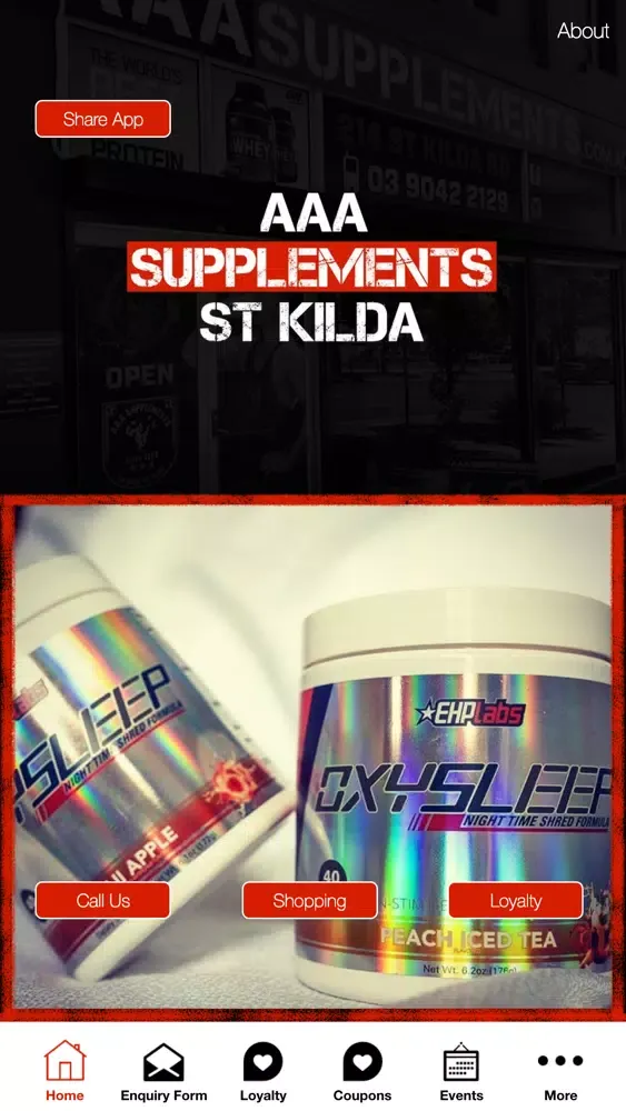 Tangkapan skrin AAA Supplements St Kilda