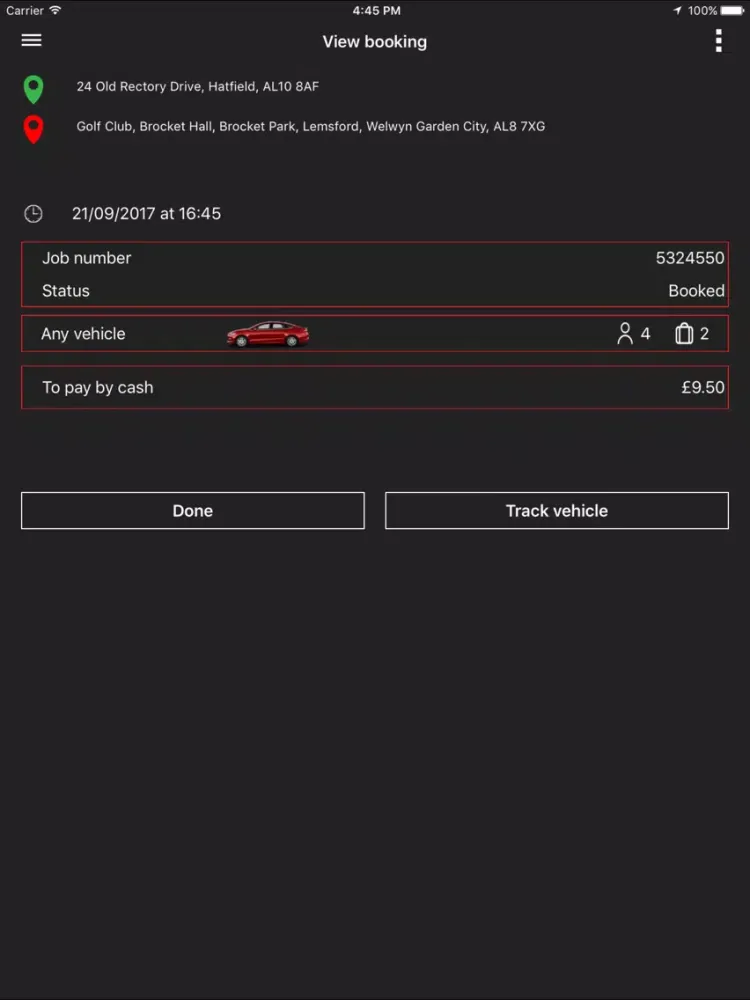 Capturas de tela do AAA Taxis and Private Hire iPad 