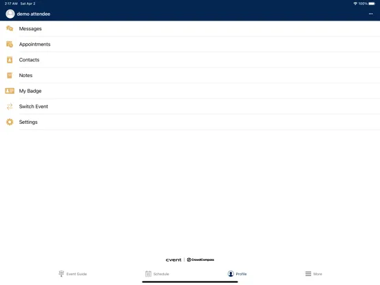 Tangkapan skrin AACD 2022 Orlando iPad 