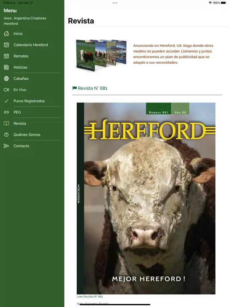 AAC Hereford iPad  스크린샷