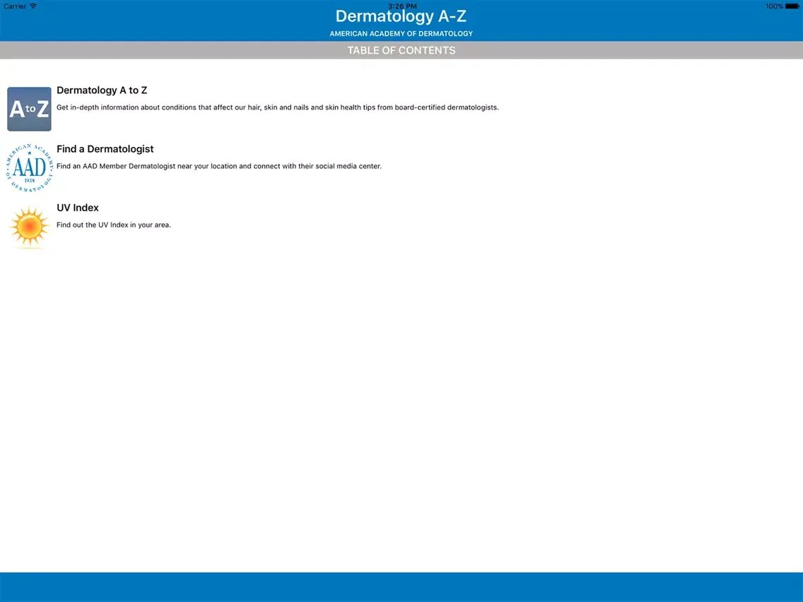 Captures d'écran de Dermatology A-Z iPad 