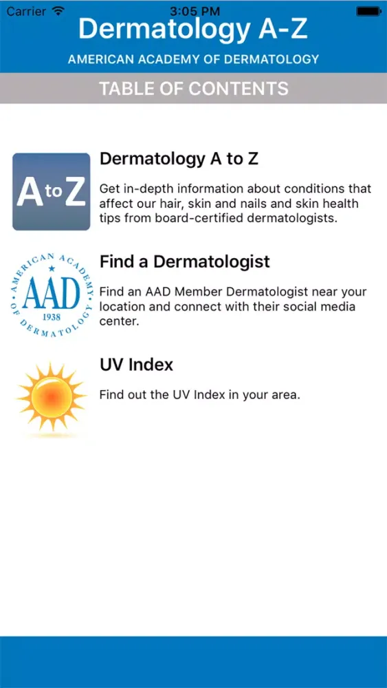 Captures d'écran de Dermatology A-Z