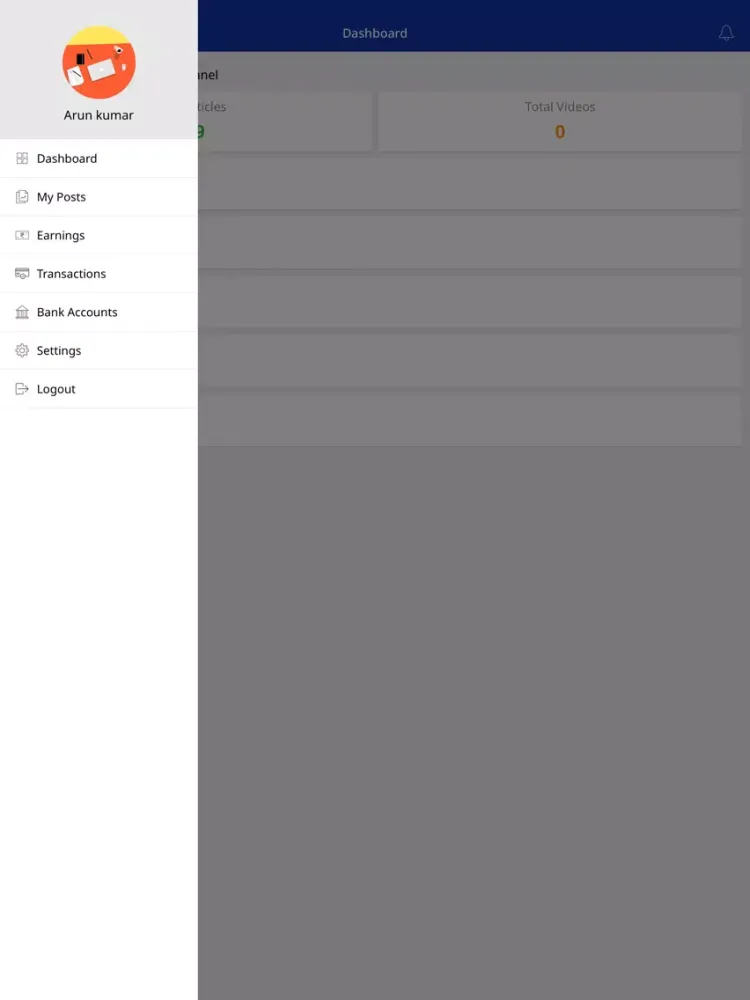 Tangkapan layar AadhanPartners iPad 