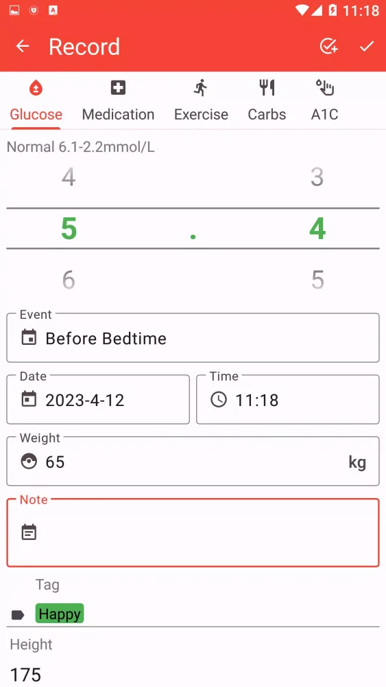 Blood Sugar - Diabetes Tracker スクリーンショット