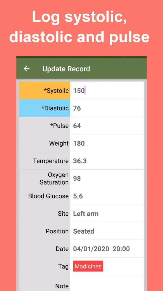 Blood Pressure Tracker Screenshots