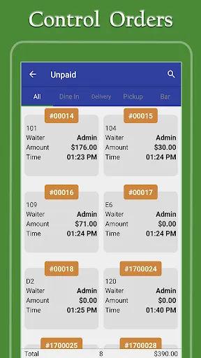 Restaurant Point of Sale - POS Screenshots
