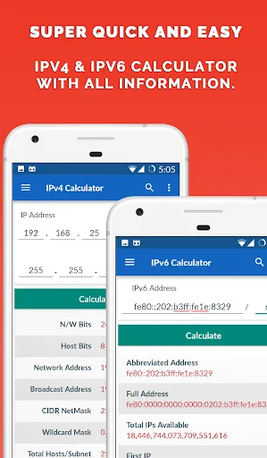Tangkapan layar IP Calculator & Network Tools