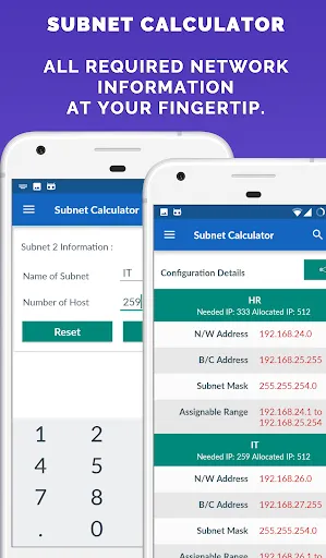 Tangkapan layar IP Calculator & Network Tools