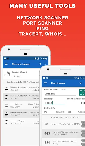 Tangkapan layar IP Calculator & Network Tools