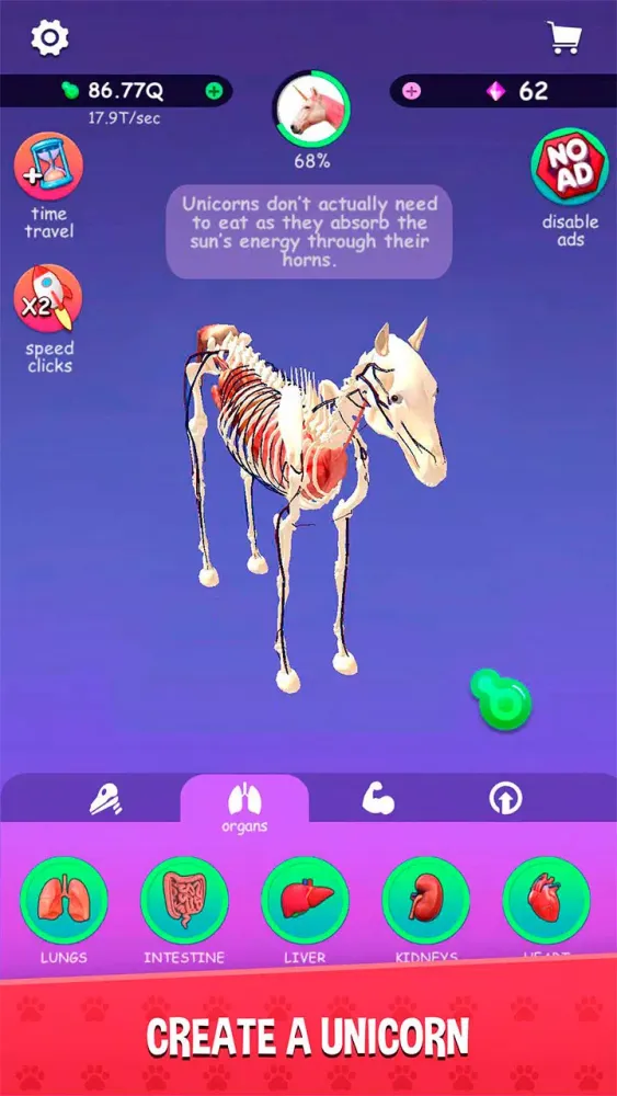 Screenshot di IDLE Animal Anatomy Clicker