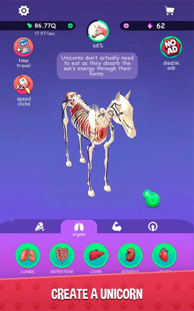 Screenshot di IDLE Animal Anatomy Clicker