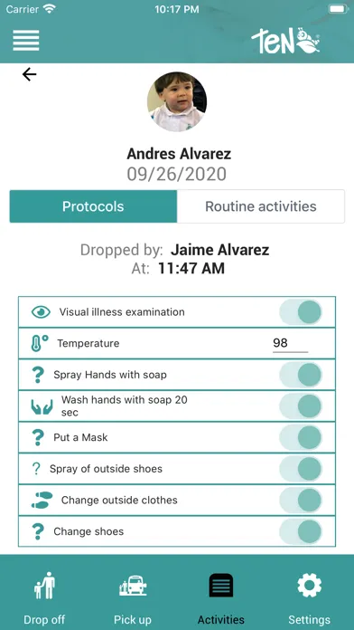 Capturas de pantalla de TEN Childcare App