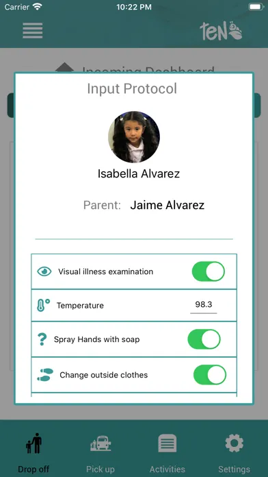 Capturas de pantalla de TEN Childcare App