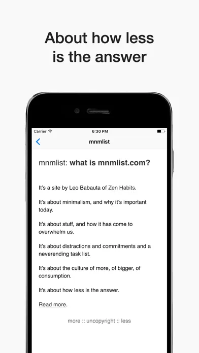 Minimalist: less is the answer Screenshots