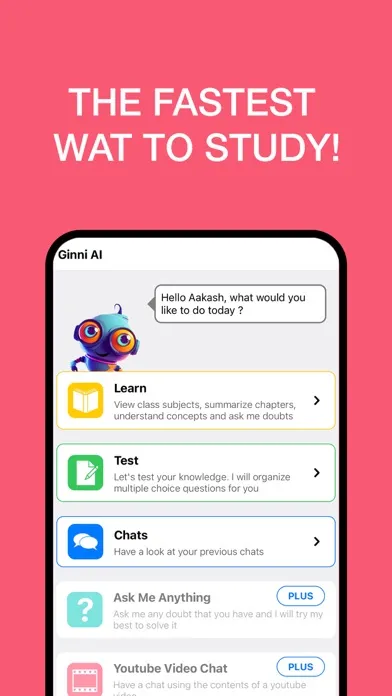 Ginni AI Tutor Screenshots