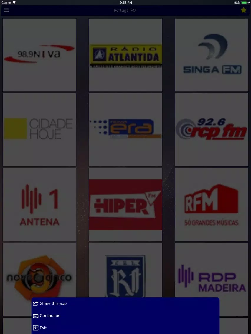 Radios de Portugal - Live iPad  Screenshots