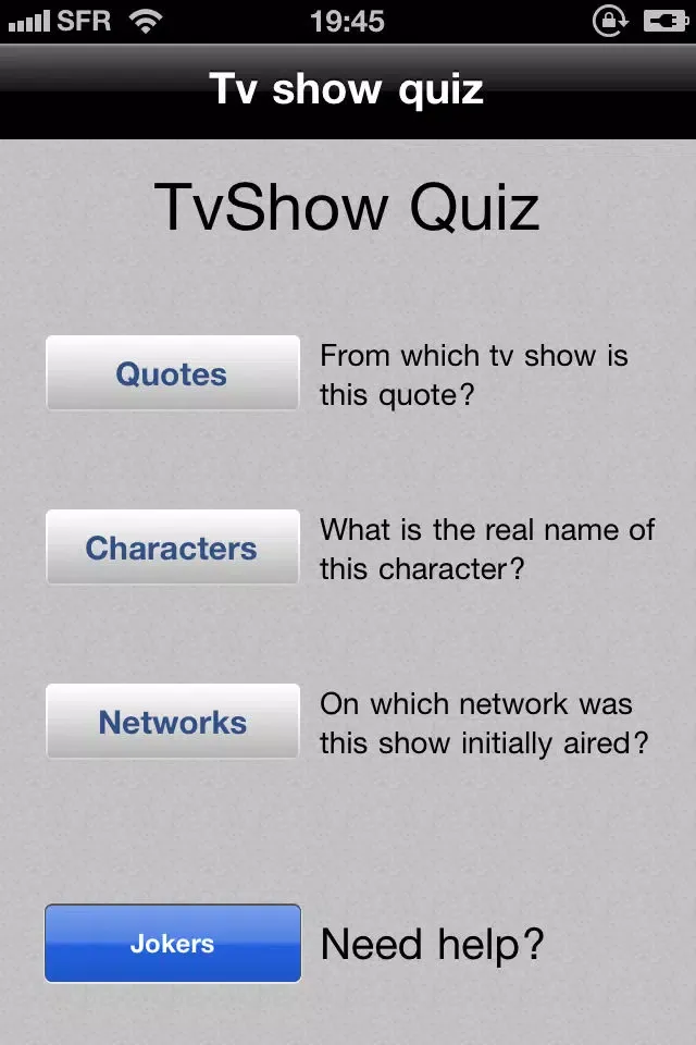 TvShow Quiz 스크린샷
