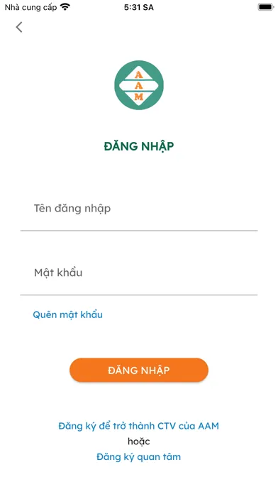 Tangkapan layar AAM