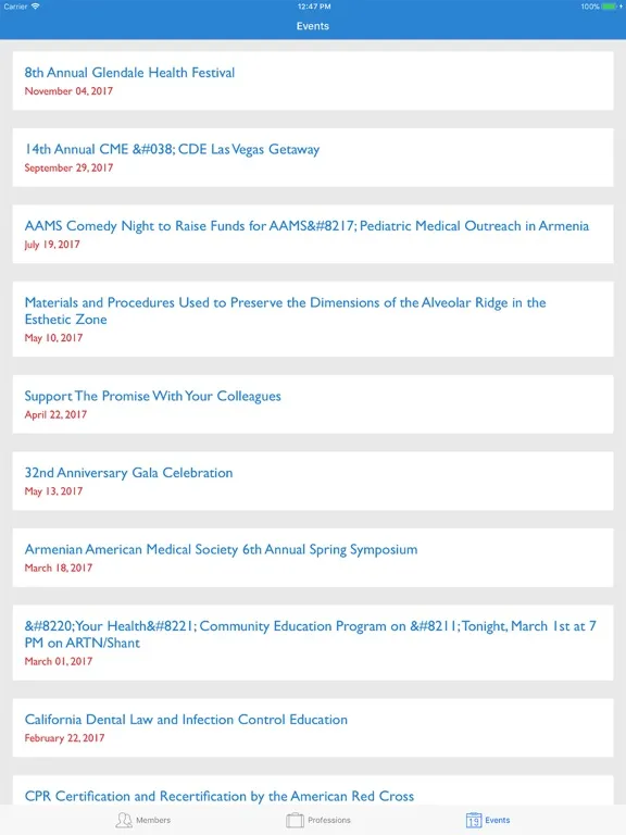 AAMS iPad  Screenshots