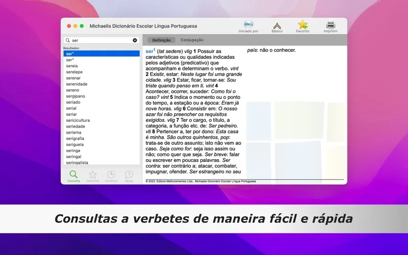 Capturas de pantalla de Michaelis Escolar: Português