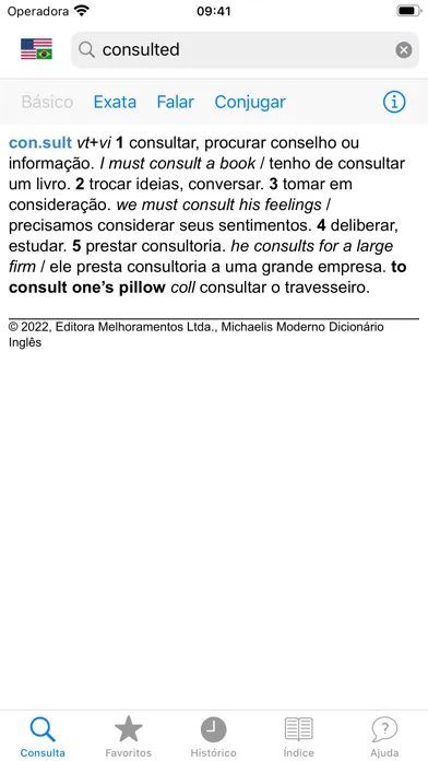 Dicionário Português e Inglês Screenshots