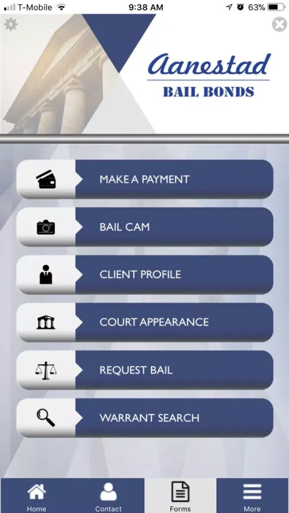 Captures d'écran de Aanestad Bail Bonds