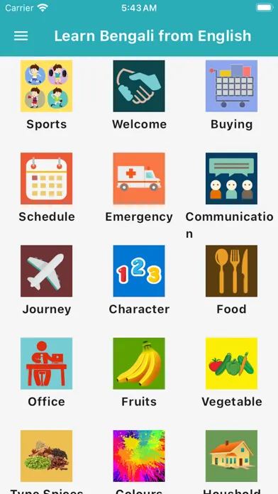Learn Bengali from English Screenshots