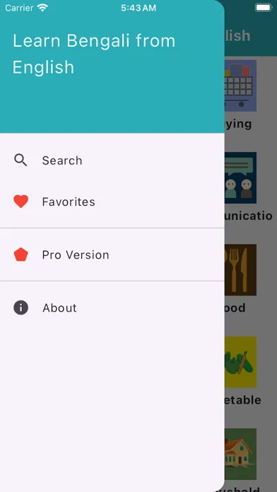 Learn Bengali from English Screenshots