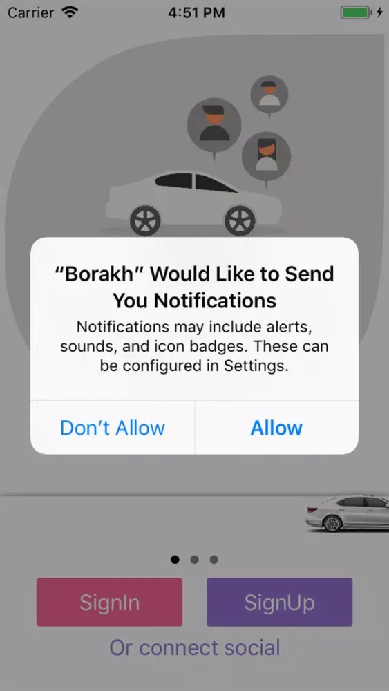 Capturas de tela do Borakh User