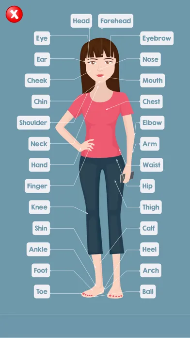Capturas de pantalla de Human Body Parts Name