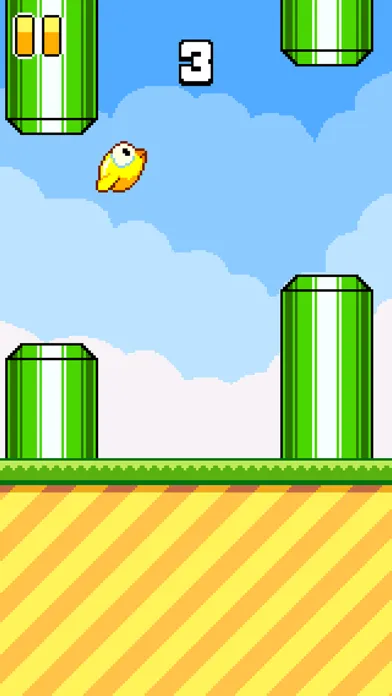 Capturas de tela do Tappy Bird.