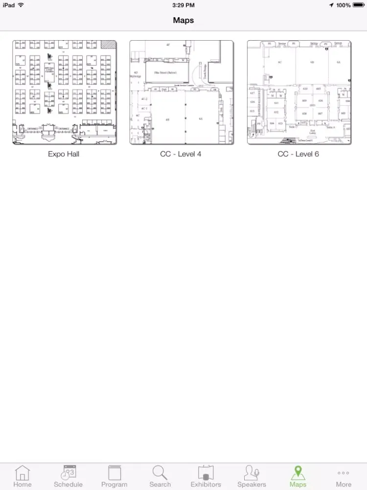 Ảnh chụp màn hình của AAPD 2015 Annual Session iPad 