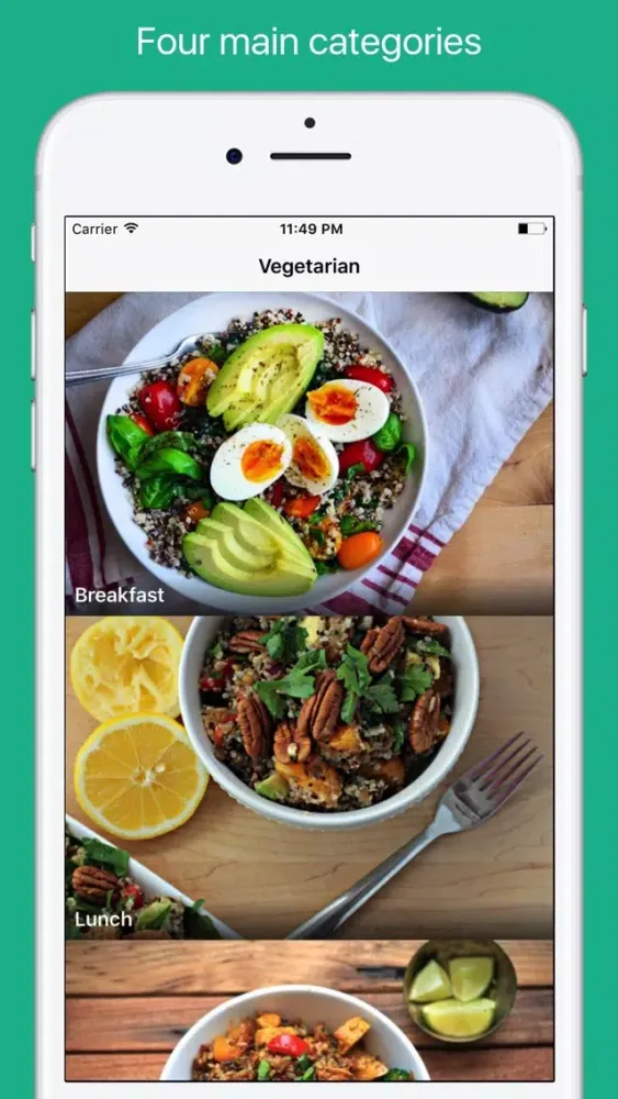 Vegetarian Food Recipes スクリーンショット
