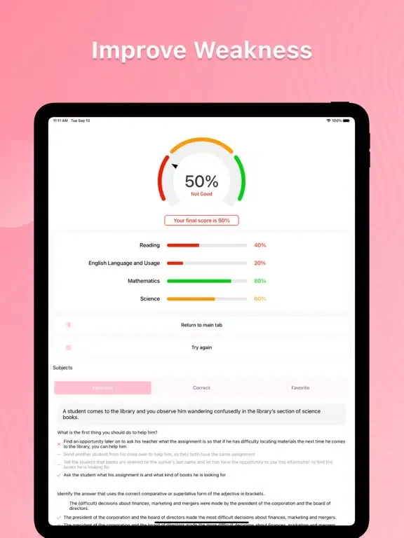 ATI TEAS Exam Prep iPad  Screenshots