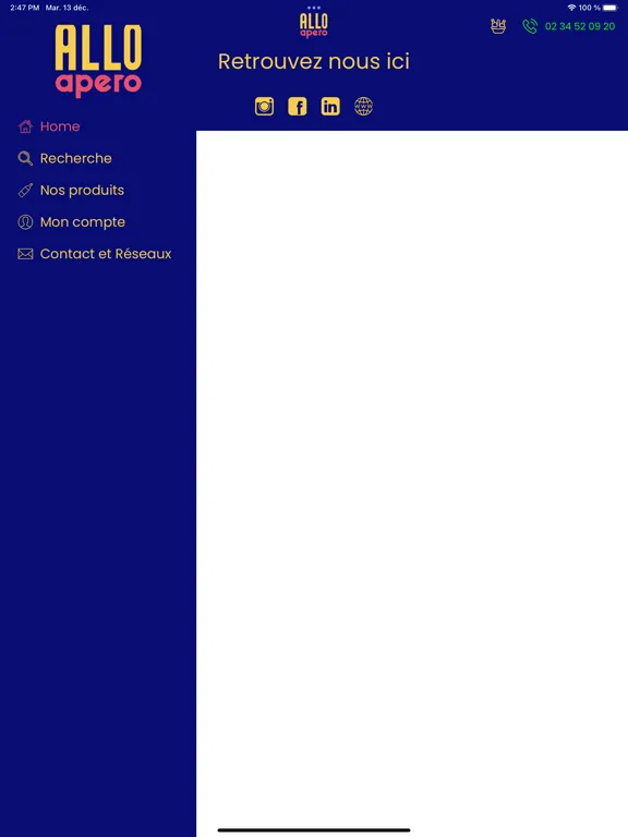 Allo Apero Rennes - Livraison iPad  Screenshots
