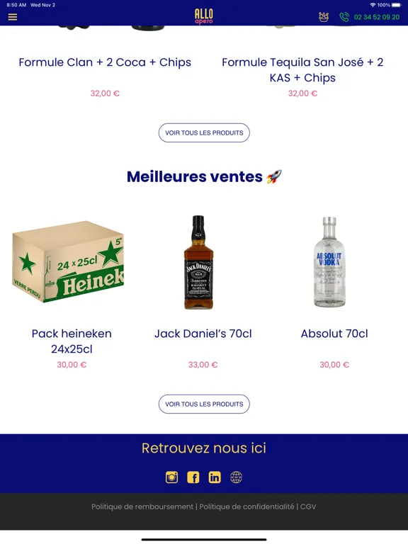 Allo Apero Rennes - Livraison iPad  Screenshots