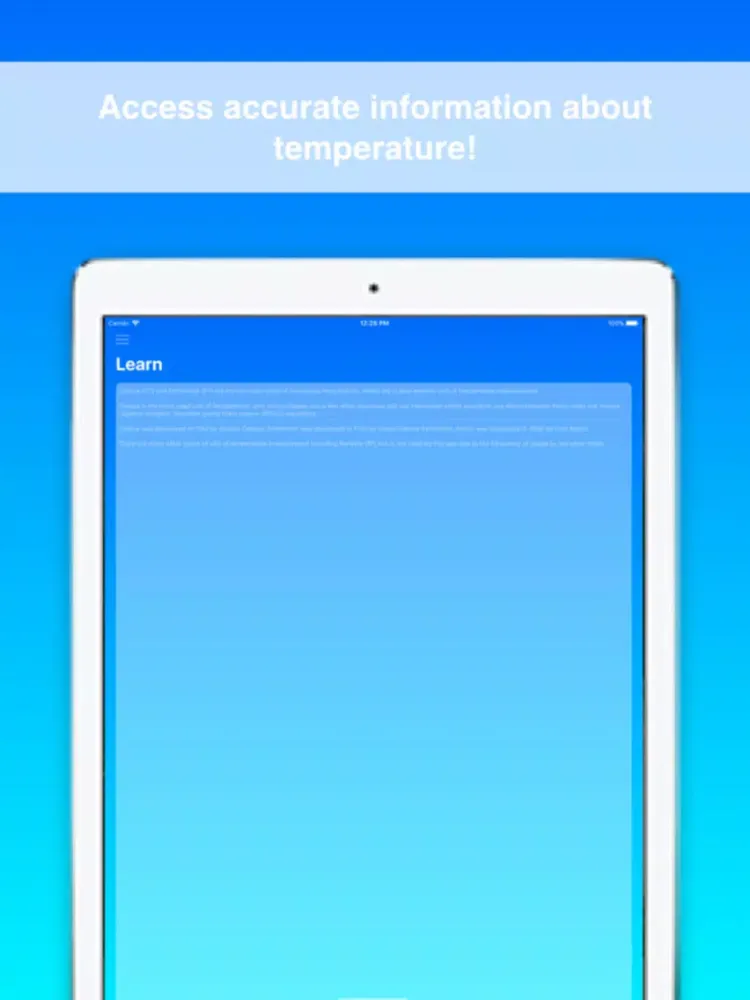 Captures d'écran de TempConv iPad 