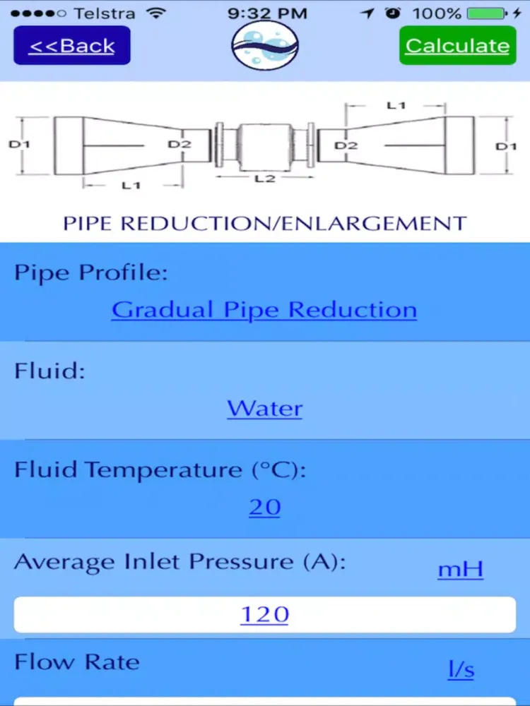 تصاویر Pipe Headloss by Water Toolbox iPad 
