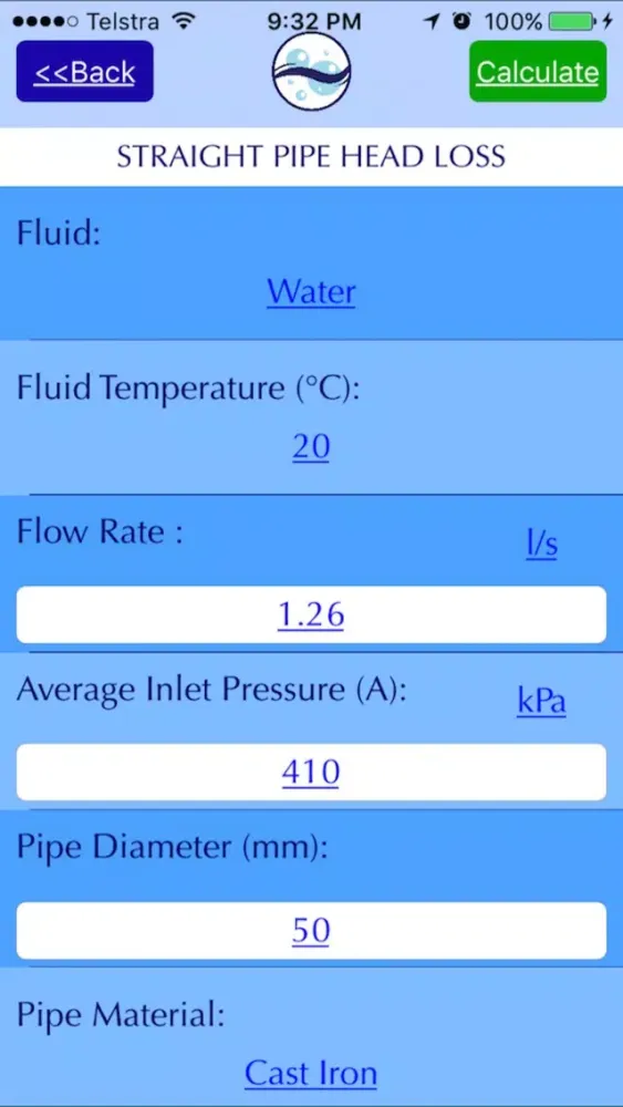 تصاویر Pipe Headloss by Water Toolbox