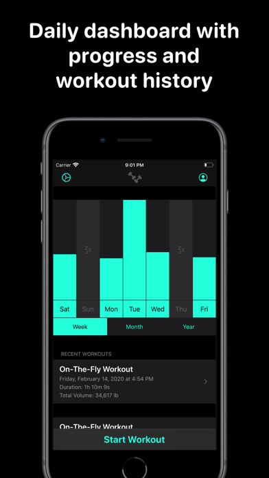 Tangkapan layar Lifty workout tracker