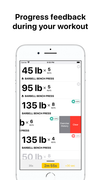 Tangkapan layar Lifty workout tracker