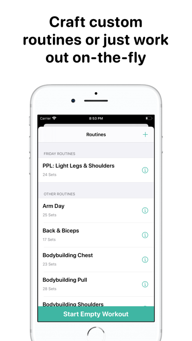 Tangkapan layar Lifty workout tracker