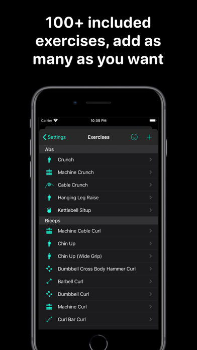 Tangkapan layar Lifty workout tracker