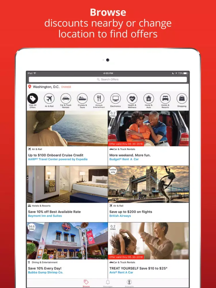 Zrzuty ekranu AARP Member Benefits iPad 